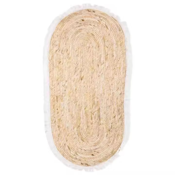 WANDERLUST DECO Alfombra fibra natural tejido artesanal marrón 100x50x1h cm. No viene montado - 1