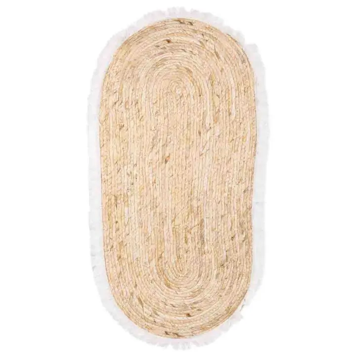 WANDERLUST DECO Alfombra fibra natural tejido artesanal marrón 100x50x1h cm. No viene montado - 1