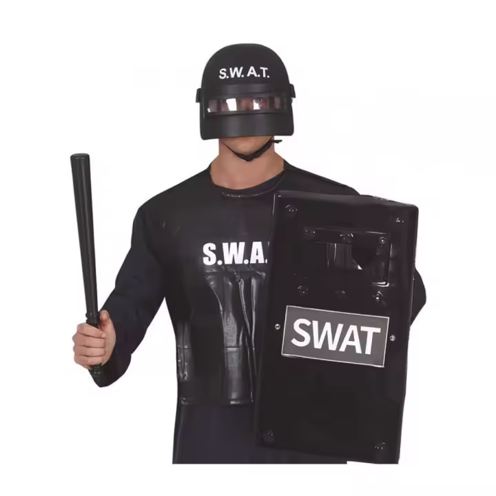 Guirca Escudo Swat Negro de 65x30 cm - 1