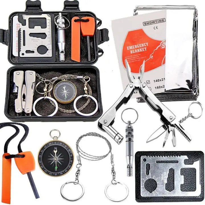 Kit de Herramientas de Supervivencia Kits de Suministros de Equipo Y Equipo de Supervivencia para Emergencias Senderismo Caza Camping Aventuras - 1