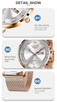 Reloj De Mujer LIGE Moda Ultrafino De Lujo Con Correa De Malla Cronógrafo Cuarzo Deportivo Casual Fecha Resistente Al Choque Manos Luminosas Agua Resistente - details 6