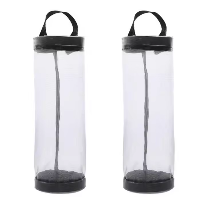 2PCS Organizador De Bolsas De Compras Para Cocina Soporte De Pared Plástico Dispensador De Almacenamiento Colgante Para Basura Y Bolsas - 1