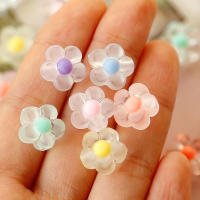 100pcs Bolas De Acrílico Amarillas De Girasol 12mm Mate Transparente Colores Mixtos Para Manualidades Pulseras Y Pendientes De Verano Joyería - details 2