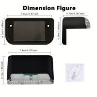 1pc/4pcs Luces Solares Para Piso Exterior Impermeables LED Para Escaleras Pared Patio Jardín Instalación Por Montaje - details 2