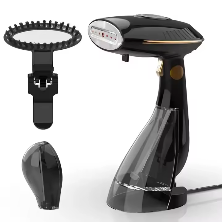 Vapor de Mano para Ropa, plancha de vapor de 1500W with tanques regulables de 288ml, vapor vertical/horizontal y planchado, ligero, apagado Automático, Negro - 1