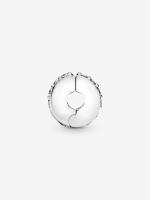 Pandora - Charm de clip transparent with brilliant Row-Plata de Lei - details 1