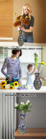 Vaso De Puzle 3D CONUSEA Bloques De Construcción Únicos 160 Piezas Piezas Curvadas Para Arreglo De Flores Regalo De Acogida Para El Hogar - details 2