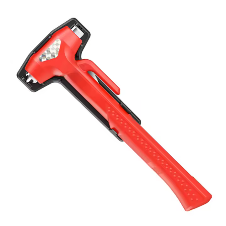 Martillo de seguridad multifunción de mango largo para coche, martillo de emergencia para ventanas rotas, herramienta de escape de emergencia para coche - 1
