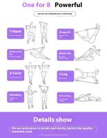 Barra De Fitness Ajustable Pilates Para Ejercicio En Casa Yoga Estiramiento Y Tonificación Con Cuerdas Elásticas Accesorio Deportivo Para Todas Las Edades - details 3