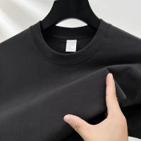 Camiseta De Algodón Puro 100% Para Hombre Manga Corta Verano Moda Casual Color Sólido Cuello Redondo Top Amplio Para Pareja - details 39