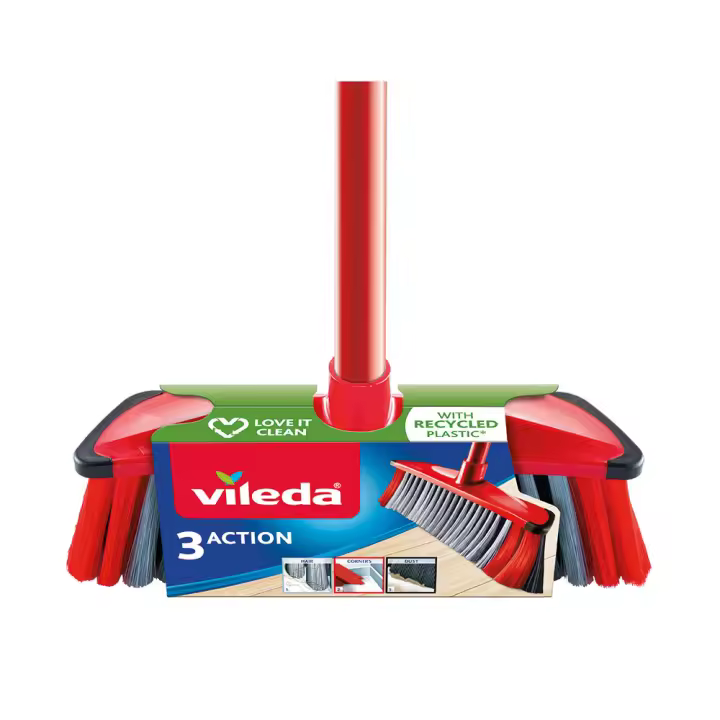 SET CEPILLO 3 ACTION ESCOBA MULTIUSOS CON PALO 171214 VILEDA LIMPIEZA HOGAR COCINA HERRAMIENTAS ACCESORIOS HOGAR - 1