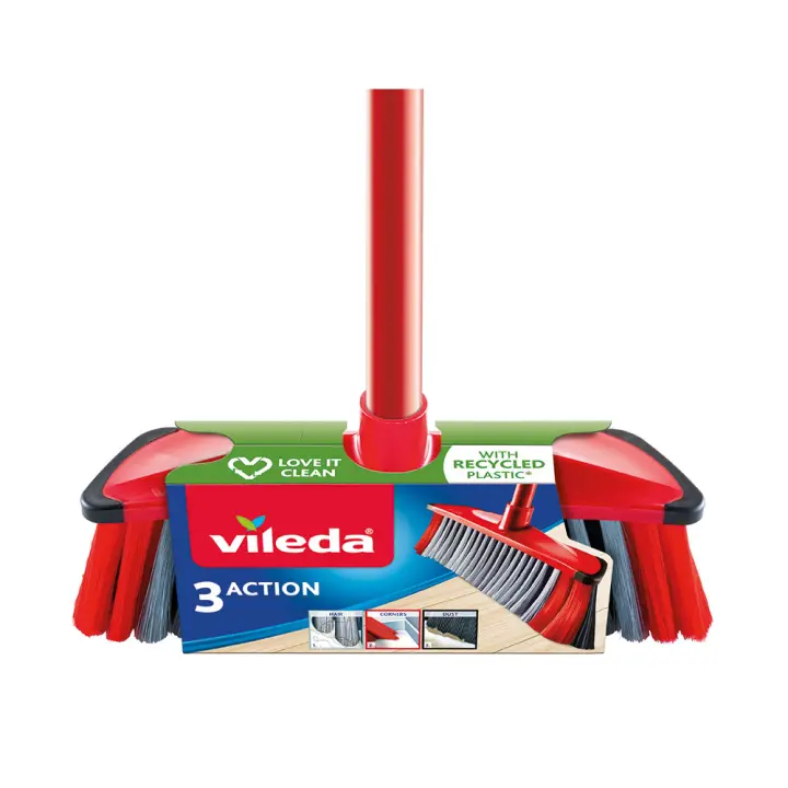 SET CEPILLO 3 ACTION ESCOBA MULTIUSOS CON PALO 171214 VILEDA LIMPIEZA HOGAR COCINA HERRAMIENTAS ACCESORIOS HOGAR - 1