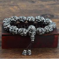 Creative pulsera "Black Myth: Wukong", de metal del Artesanía Mono Rey, pulsera retro de Plata tailandesa de imitación para helbres - details 4