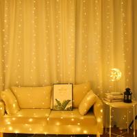 Luces LED De Cortina 3 Metros Con Control Remoto USB Guirnalda De Navidad Para Decoración De Hogar Y Dormitorio - details 10