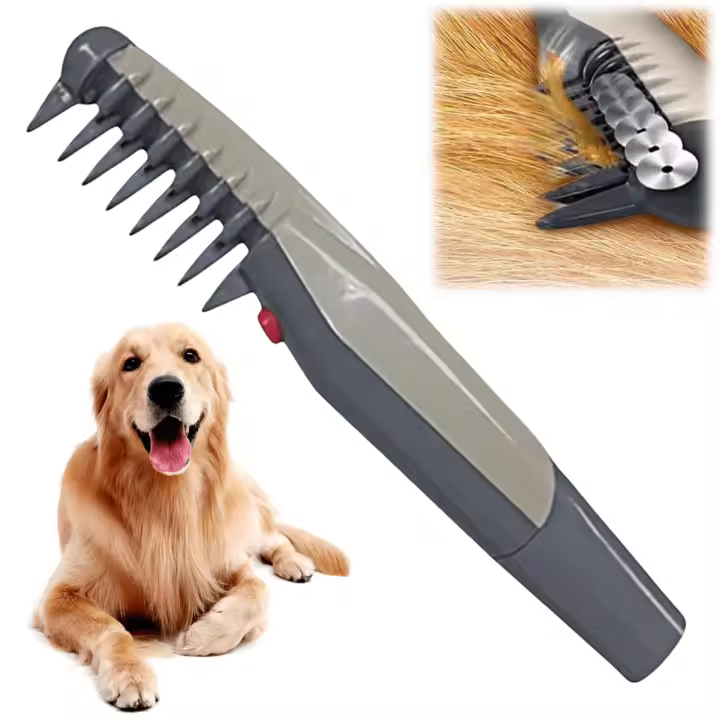 Peine eléctrico Mataway de Glosrity, Petsboro Mataway, Lifweb Mataway, peine eléctrico para perros, recortador de pelo, quitanudos para perros, cachorros y gatos (1 unidad) - 1