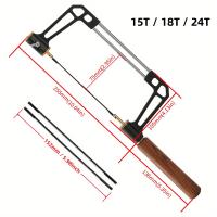 Máscara De Aleación De Aluminio Con Mango De Madera Herramienta De Sierra Para Trabajos De Carpintería Y Madera Con Hojas De Repuesto - details 3