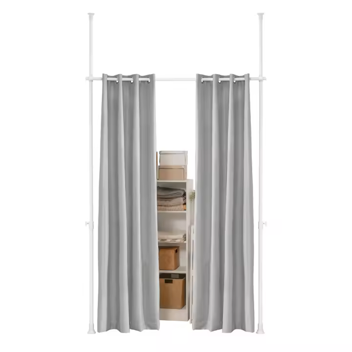 SoBuy KLS12-HG Separador de Ambientes Interior Oficina Dormitorio Salon Gris/Cortinas Modernas Termicas Aislantes Gruesas Largas Cocina Comedor Sala, 1 Panel Ancho (162-270) x Alto (199-285) cm ES - 1