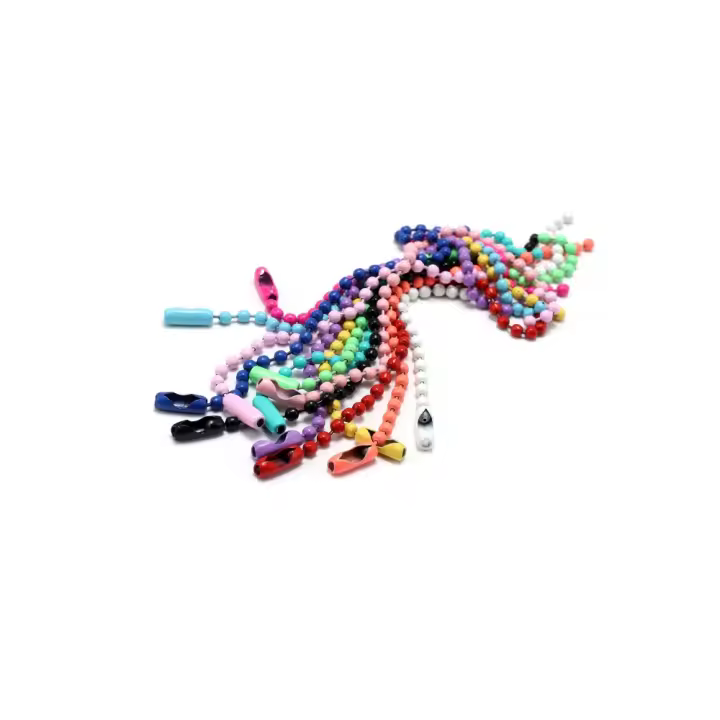 Cadenas De Bolas Para Manualidades Joyería DIY Conector De Etiquetas De Mano Y Llaveros 20/40/60/80pcs Longitud 11.5cm Metal - 1
