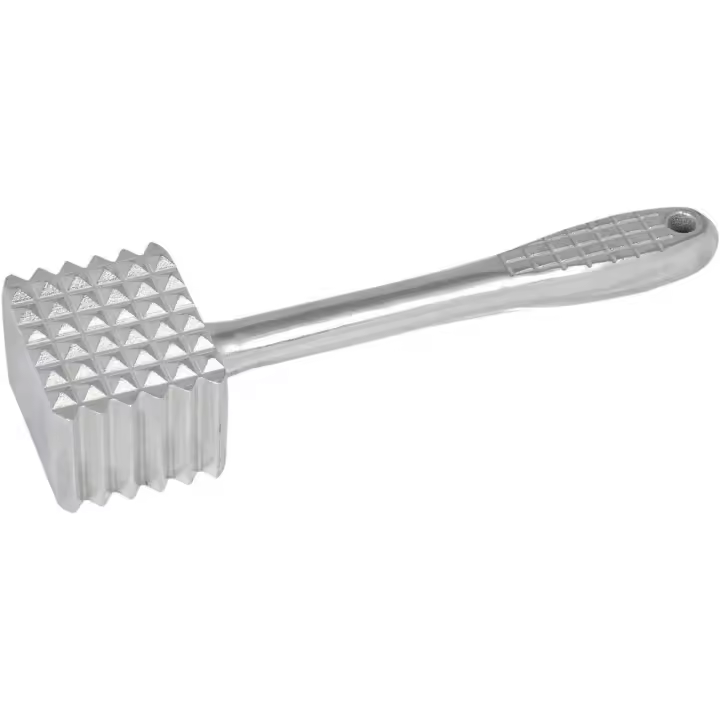 Ablandador de carne con cabezal y mango de aluminio - Martillo ablandador de carne de doble cara para cocina, mazo resistente - 1