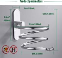Necesidad de perforar baño secador de pelo titular de cable titular secador de pelo titular con cable conveniente para baño/dormitorio/balcón (sin agujero) plata 1PCS - details 3