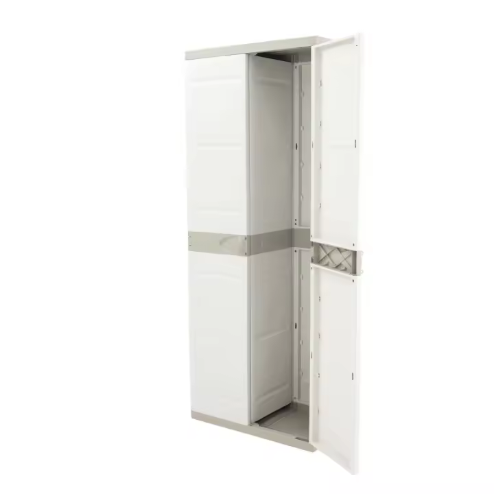 ARMARIO CON DIVISION ESCOBERO BEIGE 70x41x176 CM - 1