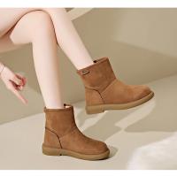 Botas De Tobillo Para Mujer Botines De Invierno Con Tacón Y Peluche Encima De La Rodilla Zapatos De Cuña Para Otoño Y Primavera - details 20