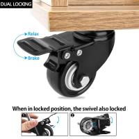 Ruedas Giratorias De Alta Resistencia Con Térmica De 1.5" 4 Piezas Para Carros De Supermercado Mesas De Trabajo Y Muebles Con Térmica De M8x25 - details 3