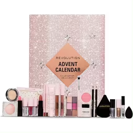 Revolution Beauty Calendario de Adviento 2024 de Maquillaje, Set de Regalo de 24 Piezas, Vegano - 1