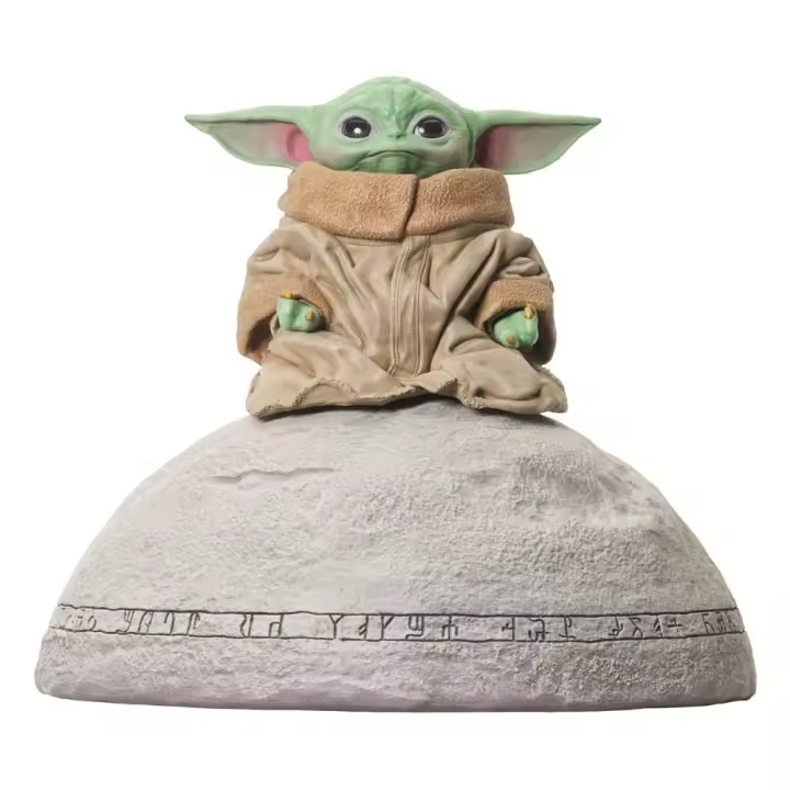 ESTATUA GROGU SOBRE PIEDRA VIDENTE ESCALA 1/6 20CM - 1