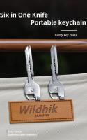 Cuchillo Mini 6en1 Con Llavero Herramienta Multifuncional De Acero Inoxidable Escala a Colgante Cadena Puerta Bolsillo Cutter - details 0