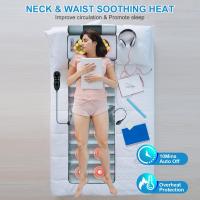 Esterilla de masaje corporal con calor y almohada masajeadora Shiatsu movible para cuello y espalda, almohadilla de masaje mejorada con almohada superior, soporte lumbar, 10 motores de vibración, 9 modos de masaje y 2 almohadillas térmicas - details 4