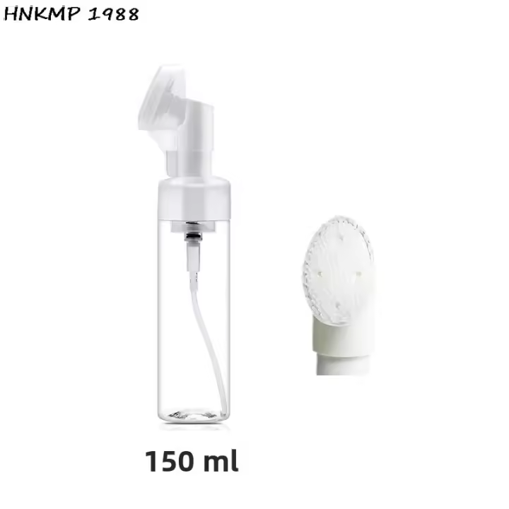 Botella De Espuma Con Cepillo De Silicona Vacia 100/150/200ml Plástico Para Limpieza Facial Botellas Recargables Sin Químicos De Importación - 1
