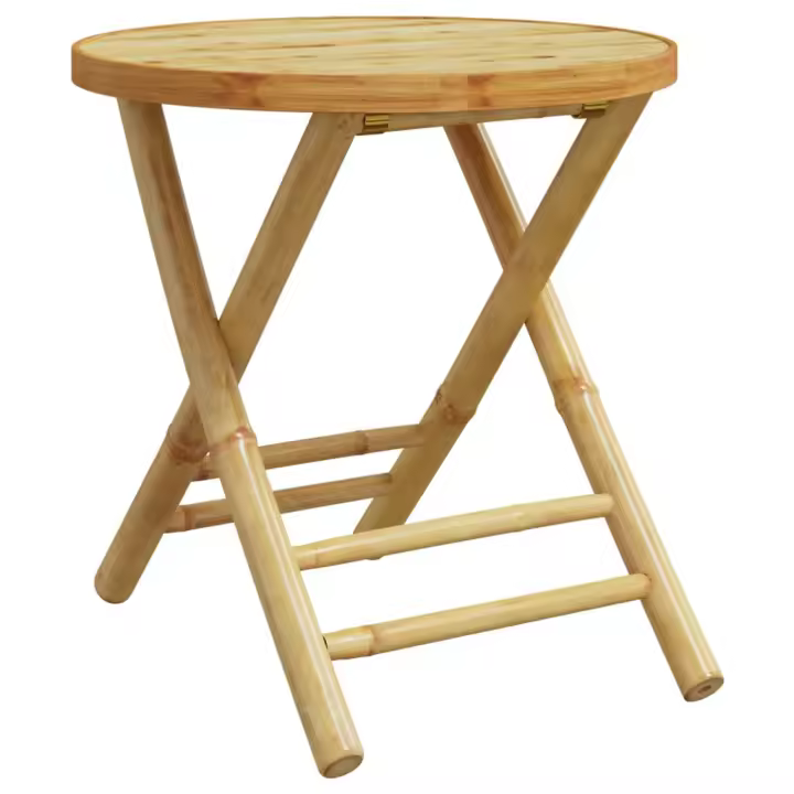 Mesa plegable de Jardín de Bambú Ø 45x45 cm - 1