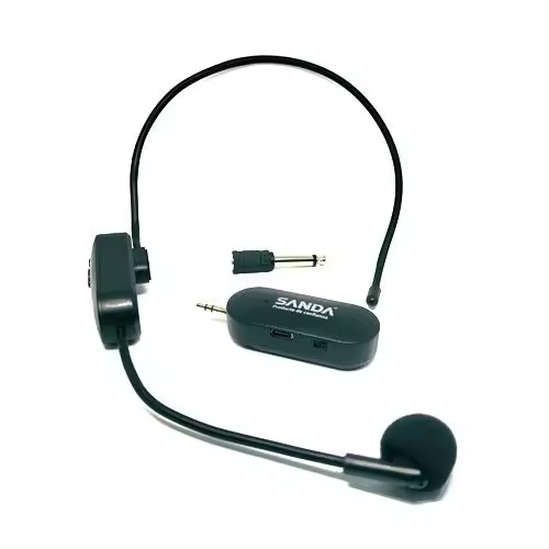 Microfono Inalambrico Diadema 2.4 Ghz - Conector Jack 3.5mm - 1