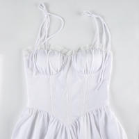 Vestido De Verano Elegante Heyoungirl Con Encaje Y Alzas En Los Hombros Y Aros En Blanco Estilo Princesa A-Line Con Protecciones De Seno Chic Para Vacaciones - details 3