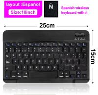 Wireless Bluetooth Keyboard and Mouse Spanish for IOS Android Windows Tablet iPad Air Mini Pro - details 0
