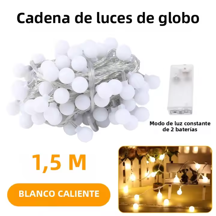 Cadena De Luces LED Pequeña 1.5M 3M 6M 10M RGB Blanco Cálido Para Exterior Camping Picnic Eventos Iluminación Interior Decoración De Fiesta - 1