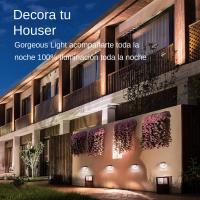 Luces Solares LED Para Valla Exterior Impermeables Luz De Pared Para Jardín Camino Y Terraza Decorativas Material ABS Fuente De Energía Solar - details 4