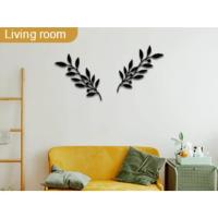 2pcs Decoración De Pared En Hierro Metálico Con Diseño De Hojas Y Ramas De Olivo Adorno Elegante Para Sala De Estar Estilo Rústico - details 4