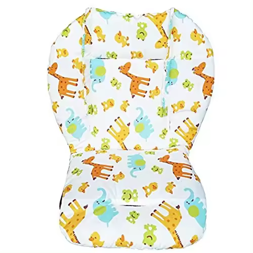 Funda de cojín para asiento de silla alta para bebé, animal, transpirable - 1