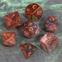 Juego De Dados Poliedros DND 7 Piezas Acrílico Colores Mezclados Y Brillo Juegos De Mesa RPG Souvenir Entretenimiento - details 8