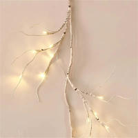48 LED De Vinagre De Birka Luces De Poder Batería Artificial Ramas De Decoración Para Navidad Chimeneas Mesas Interiores Y Exteriores - details 10