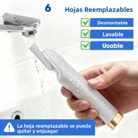 Afeitadora Eléctrica Mini Para Mujeres Trimmer De Bikini Peluca Painless Segura Para Piernas Brazos Axilas Área Intima Epilador - details 12