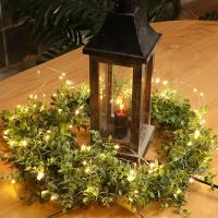 Guirnalda Artificial De Eucalipto Para Bodas Arco De Flores Verdes Rattan Decoración De Pared Para Hogar Y Jardín Plantas Falsas Colgantes - details 5