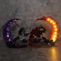 Figura De Anime Demon Slayergk 23cm Luz Destacada Tsugikuni Yoriichi Y Kokushibo Batalla Furiosa Estatua Decorativa Para Escritorio Regalo Para Fans - details 29