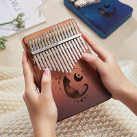 Kalimba 17 Teclas Profesional Piano De Dedos Madera Sólida Veneer Instrumento Musical Regalo De Navidad - details 1