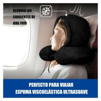 Almohada de Viaje en Forma de U con Capucha – Almohada de Cuello Multifuncional, Compacta y Ligera, Ideal para Usar en Coche, Tren o Avión,Color Aleatorio,Enviado al Azar - details 5