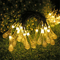 Luces De Cadena Solar De Gotas De Agua Impermeables Para Decoración Al Aire Libre Guirnalda De Hadas Para Navidad Boda Fiesta Jardín - details 6