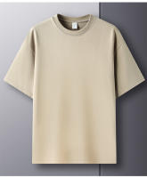 Camiseta De Algodón 100% Para Hombre Manga Corta Cuello Redondo Casual De Verano Tallas Grandes Color Sólido Transpirable Top Para Mujer - details 20