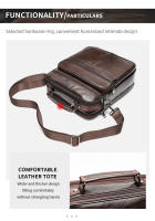 Bolsa De Hombro Para Laptop De 13 Pulgadas WESTAL Para Negocios Y Documentos Correa Ajustable Material Principal Cuero Genuino Estilo Casual - details 8
